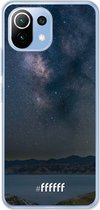 6F hoesje - geschikt voor Xiaomi Mi 11 Lite -  Transparant TPU Case - Landscape Milky Way #ffffff