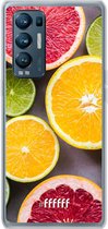 6F hoesje - geschikt voor OPPO Find X3 Neo -  Transparant TPU Case - Citrus Fruit #ffffff