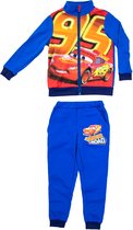 Disney Cars  set joggingpak / trainingspak / vrijetijdspak - Vest + Broek  - Blauw - Maat 98 (maatlabel 104)
