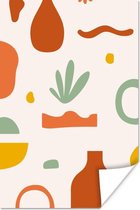Poster Zomer - Planten - Vaas - 80x120 cm