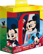 lunchset Mickey Mouse junior aluminium blauw 2-delig