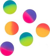 stuiterballen regenboog 3cm rubber 6 stuks