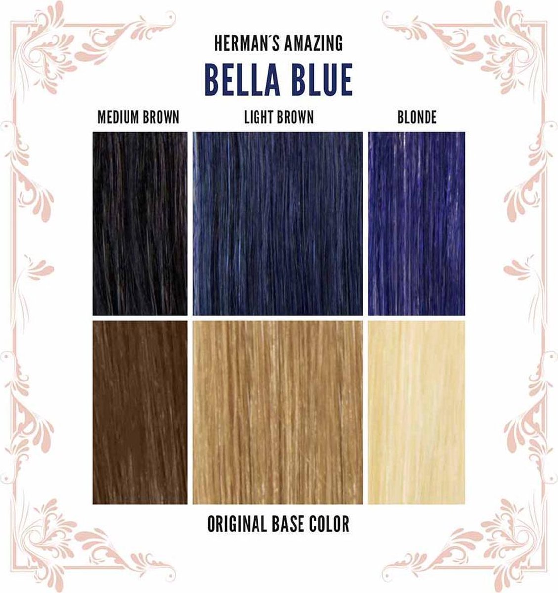 Hermans Amazing Haircolor - Bella Blue Semi permanente haarverf - Blauw