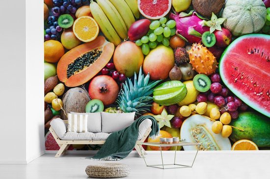 Papier peint - Papier peint photo Fruit - Ananas - Tropical - Largeur 600 cm x hauteur 400 cm