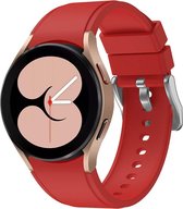 Samsung Galaxy Watch 4 - Silicone Bandje - Rood - 20mm - Large