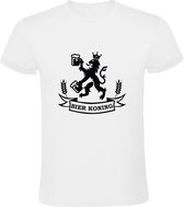 Bier Koning | Heren T-shirt | Wit | Hollandse Leeuw | Nederland | Drank | Zuip Feest | Kroeg