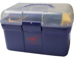 Poetskist - Paars - Poetsbox paardenverzorging verzorgingset poetsspullen paarden borstelen