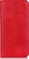 Realme 8 5G Hoesje - Mobigear - Cowboy Serie - Kunstlederen Bookcase - Rood - Hoesje Geschikt Voor Realme 8 5G