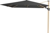 Platinum Challenger T2 Parasol 300x300cm Faded Black/oak- Zwarte Vierkante Zweefparasol