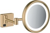 Miroir de rasage avec éclairage LED, bronze brossé