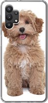 Geschikt voor Samsung Galaxy A32 5G hoesje - Hond - Huisdieren - Vacht - Siliconen Telefoonhoesje