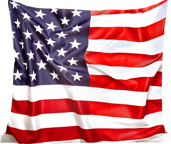 Sierkussens - Kussentjes Woonkamer - 50x50 cm - Close-up van de Amerikaanse vlag