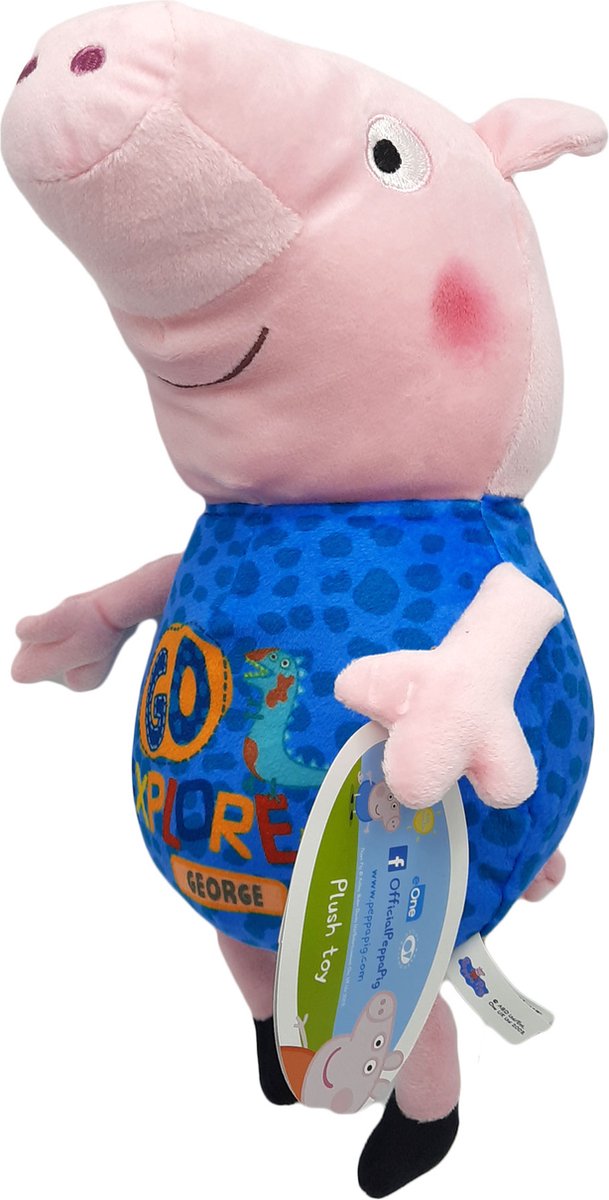 Afbeelding van product Peppa Pig - Peppa Big - Knuffel - Varken - George - Go Explore More - 31 cm