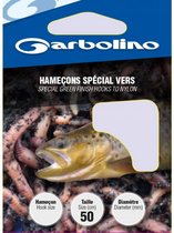 Garbolino Onderlijn Special Worm 50cm (10 pcs) - Maat : Haak 12 - 0.12mm
