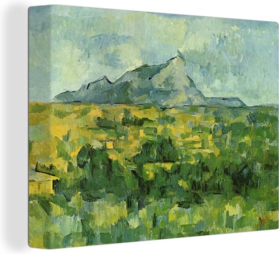 Canvas Schilderij Berg Sainte-Victoire - Schilderij van Paul Cézanne - 80x60 cm - Wanddecoratie