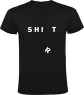 Shit Shirt | Heren T-shirt | Zwart | Wegevallen letter | Eenvoudig