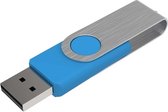 Usb Stick 128GB- Flash Drive-Blauw-Blue-Opbergtasje-Storage bag