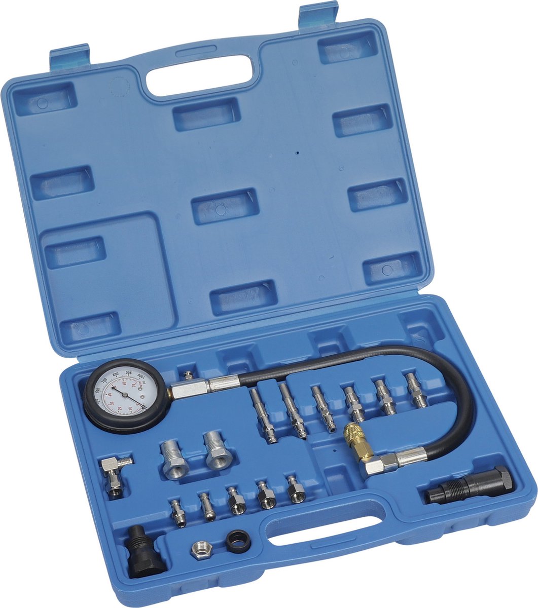 Vrachtwagen compressie tester set diesel 20 delig