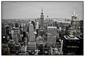 Artistiek beeld van de skyline van New York bij nacht - Foto op Akoestisch paneel - 150 x 100 cm