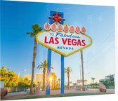 Wereldberoemde welkomstbord van de Las Vegas Strip - Foto op Plexiglas - 60 x 40 cm