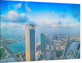 Panoramisch beeld van de skyline van Abu Dhabi - Foto op Canvas - 60 x 40 cm