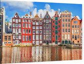 Typisch Hollandse koopmanshuizen in hartje Amsterdam - Foto op Canvas - 150 x 100 cm
