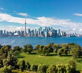 Indrukwekkende meer van Ontario voor de skyline van Toronto - Fotobehang (in banen) - 250 x 260 cm