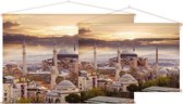 De wereldberoemde moskee Hagia Sophia in Istanbul - Foto op Textielposter - 45 x 30 cm