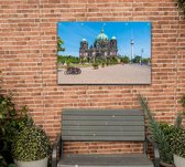 De Berlijn kathedraal en TV-toren van het Alexanderplein - Foto op Tuinposter - 225 x 150 cm