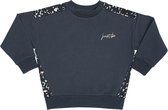 just be kids - Trui print leo - blauw - meisjes - maat 98-104