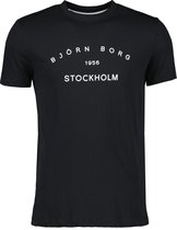 Björn Borg T-shirt - Slim Fit - Zwart - XXL