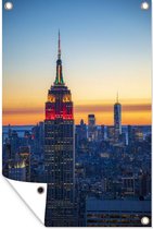 Tuinposter - Tuindoek - Tuinposters buiten - Empire State Building in Manhattan - 80x120 cm - Tuin
