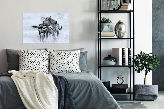 Affiche Zèbres câlins - 90x60 cm