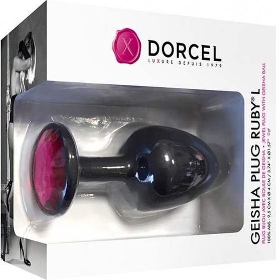 plug anal bois Dorcel – Ruby Geisha Plug – XL (Ruby Pink/Black) main image 1