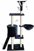Alice's Garden - Kattentoren Bagheera met 4 etages - 138 cm - Polyester - Grijs
