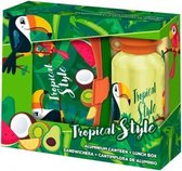 lunchset Tropical Style Toucan junior aluminium groen