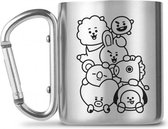 mok Line Friends zilver/zwart 250 ml