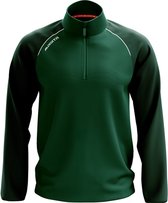 Masita | Sweater Heren Half Zip Sporttrui Dames Korte ritssluiting Trui met duimgaten Ook Kindermaten - GREEN - XL