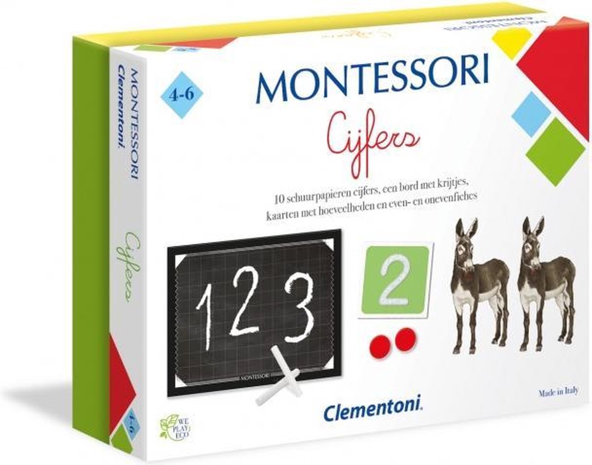 Montessori cijfers leren multicolor
