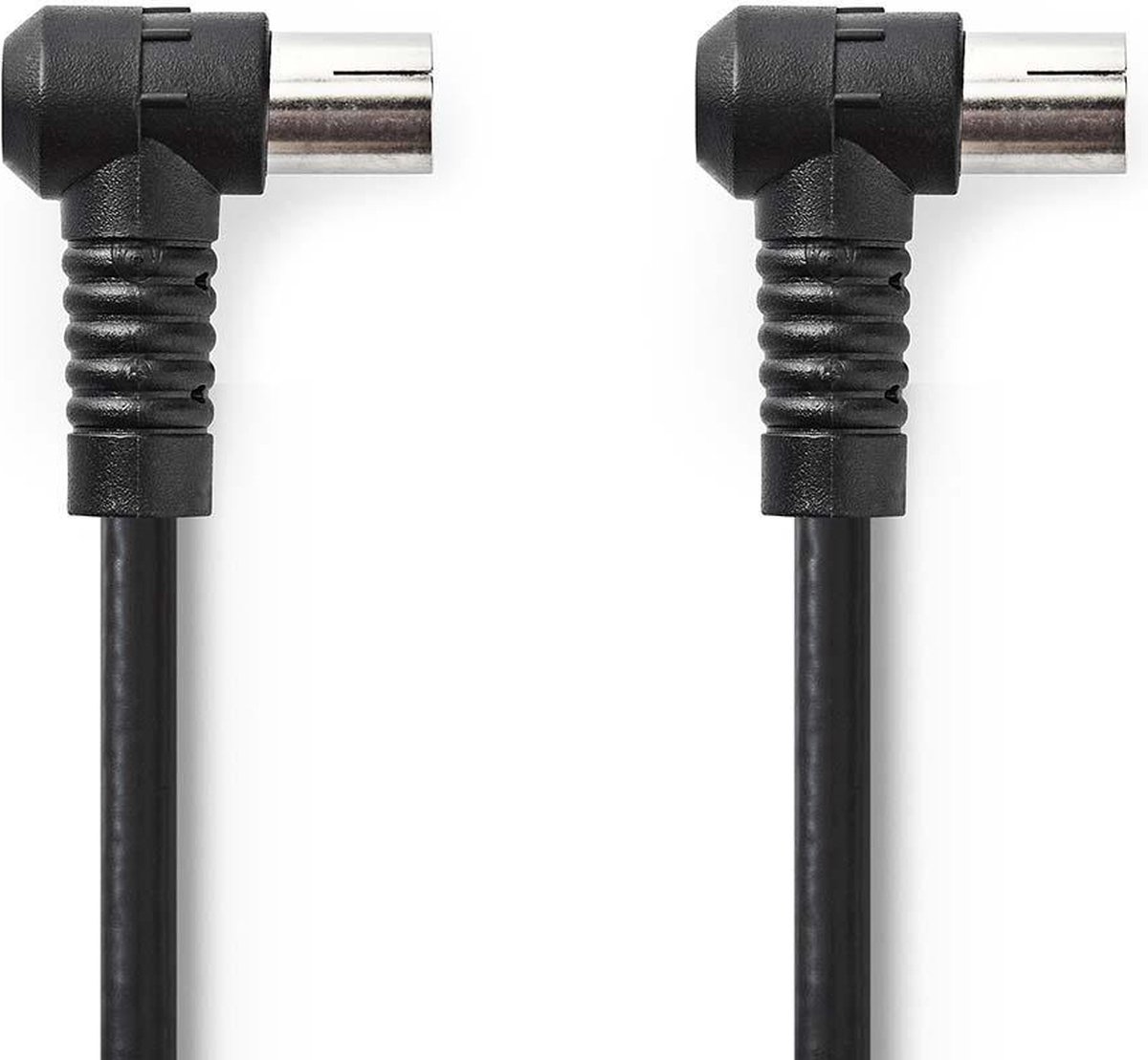 Coaxkabel 120 dB | IEC (Coax) Male Haaks - IEC (Coax) Female Haaks | 5,0 m | Zwart