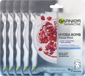 Garnier Tissue Masker SkinActive Hydra Bomb Pomegranate Party Pack 5 stuks