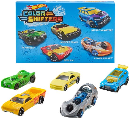 Hot Wheels Color Shifters 5-Pak - Speelgoedautootjes die Veranderen van  Kleur in Warm... | bol.com