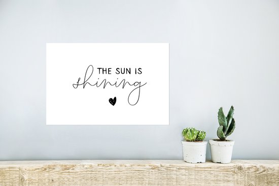 Poster Le soleil brille - Proverbes - Citations - 30x20 cm