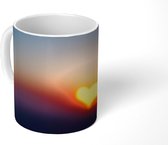 Mok - Hart gevormd door een zonsondergang - 350 ML - Beker
