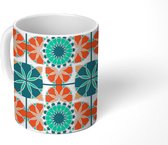 Mok - Een symmetrisch patroon van de Marokkaanse Mozaïek - 350 ML - Beker