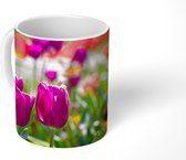 Mok - Lente - Tulpen - Paars - 350 ML - Beker