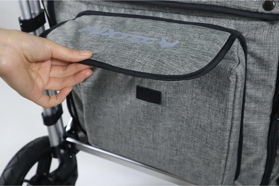 FUXLIFE CTXL900 Family Cruiser Bolderkar Premium Grey - Opvouwbare Tuintrolley met 4 Zitplaatsen, Afneembare Banken & Draagvermogen 75 kg van Merkloos — afbeelding 5