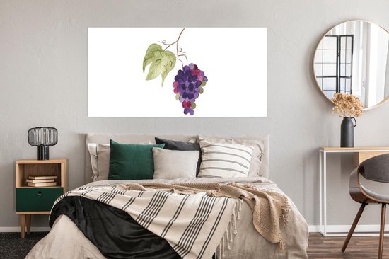 Poster Raisins - Feuilles - Branche - 160x80 cm