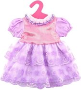 babypoppenjurk 46 cm paars/roze