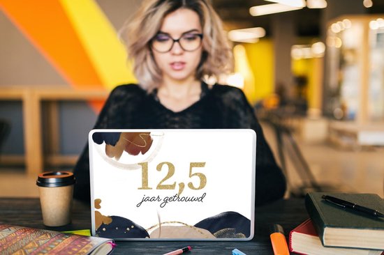 Autocollant pour ordinateur portable - 10,1 pouces - Anniversaire - Citations - 12,5 ans de mariage - Dictons - 25x18cm - Autocollants pour ordinateur portable - Skin pour ordinateur portable - Couverture